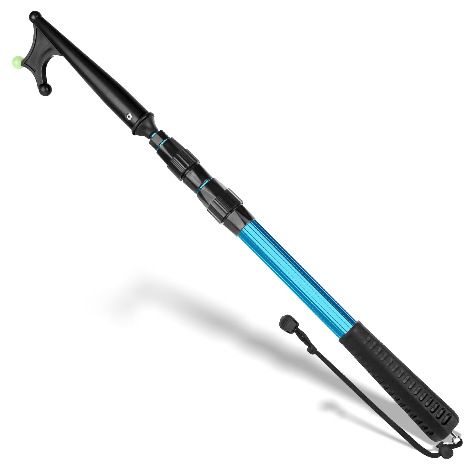 SANLIKE Gancio telescopico Alluminio Marinai ormeggio Notte Luminoso | Asta regolabile leggera, perline luminose integrate, resistente per ogni imbarcazione e ormeggio serale