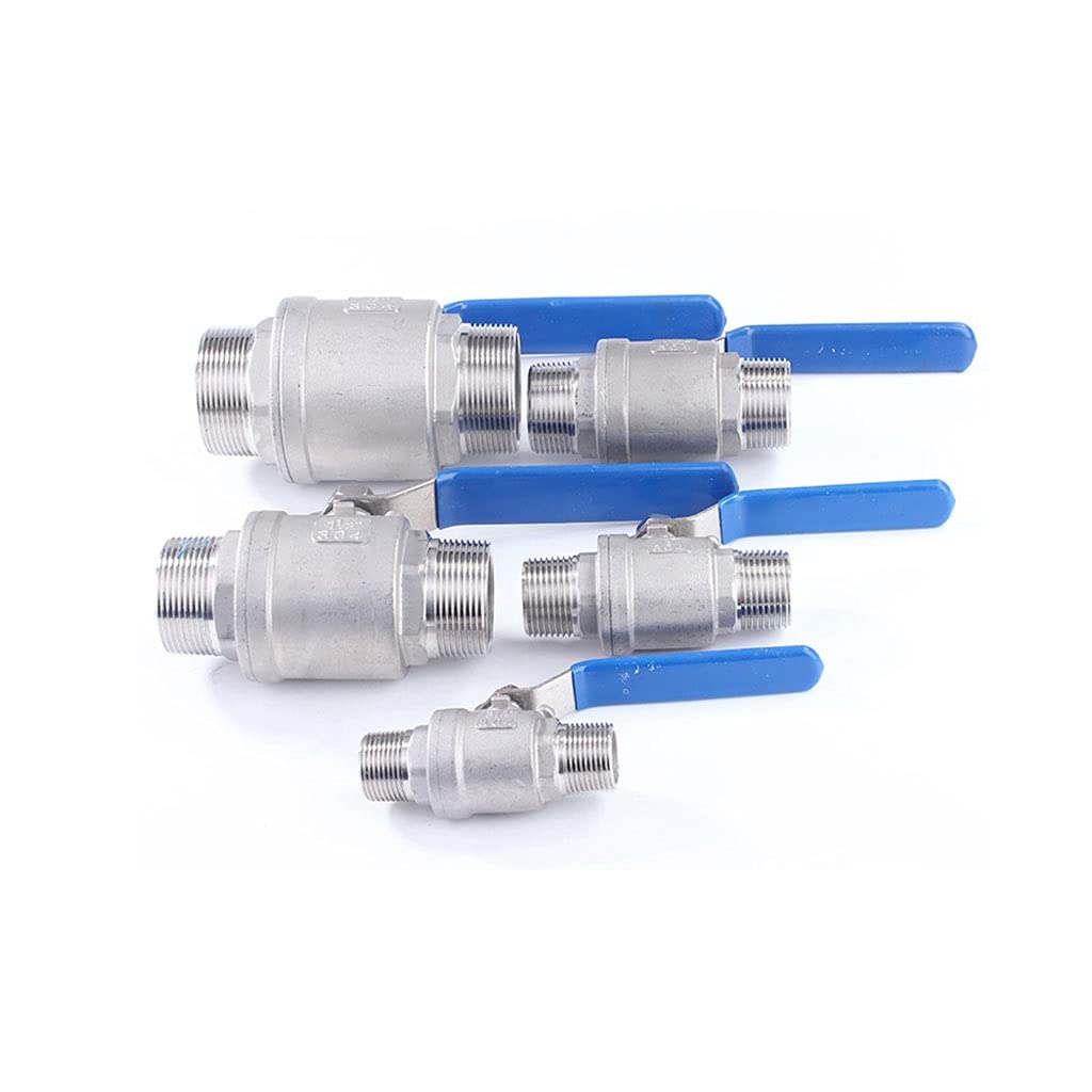 Valvola a sfera interruttore di chiusura leva, 1 pz 1/4 "3/8" 1/2 "3/4" 1 "2" BSPT Maschio Porta Completa di Intercettazione Valvola a Sfera, Acqua In Acciaio Inox 304 Gas Olio(1/2")