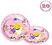 Baby Cute Shark Plates, 20 pcs Birthday Party Supplies 7 Inch Cake Paper Dessert Set, Doo Doo Pink Decorations