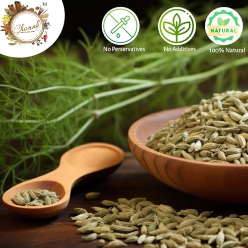 Image of Chounk Premium Whole Sauff Fennel Seeds | Organic Big Fennel Seeds | Moti Saunf with No Preservatives & No Additives | Fresh and Natural Badishep Sompu Variyali | Mouri Saunf 100g