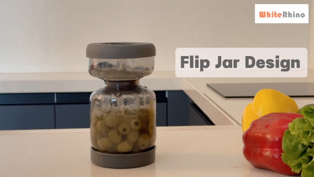 Amazon.com: WhiteRhino Pickle Jar with Strainer Flip,34oz Pickle