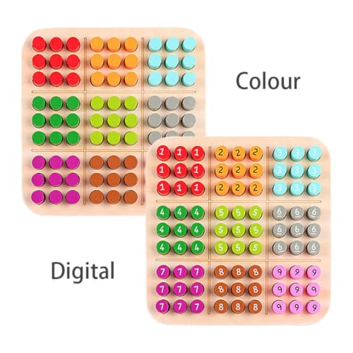 Montessori Wooden Sudoku Puzzle Board for Kids | Educational Math & Logic Game | Color & Number Sorting Toy | STEM Learning Board Game for Toddlers & Preschool Boys Girls Age 7+ - Image 3 thumbnail