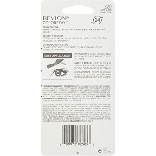 Revlon ColorStay Brow Crayon, Soft Black - Image 5