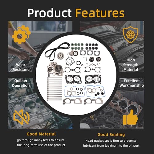 Image of Head Gasket Set with Timing Belt Kit 2.5L, for Subaru Forester /Impreza /Legacy /Outback 2006-2011#OE TCKWP304A WP304K1C TKF006 TKF-006 AWK1309 HS26415PT-1(86pcs)