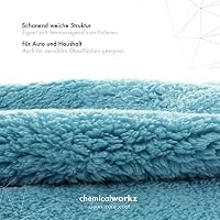 Chemicalworkz Edgeless Soft Touch: Lackschonende Premium Mikrofasertücher mit 500GSM - schonend weiche & fusselfreie Poliertücher für die Autopflege - Auto Microfasertücher | 40x40cm | blau – Ansicht 3