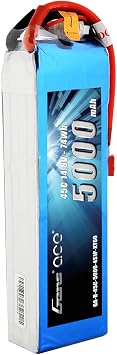 Gens ace 14.8V 5000mAh 45C 4S LiPo Battery Pack with T Plug for Mikado LOGO500 Align T-REX550 600 GAUI X5 Outrage 550 Hirobo SDX FPV Heli RC Quadcopter Airplane Car Truck Boat Hobby