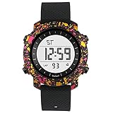 🎁Wasserdicht und stoßfest🎁: Die Uhr ist wasserdicht für den täglichen Gebrauch, widersteht Regen und Spritzwasser. Das hervorragende Metallstahlgehäuse und der Edelstahlgehäuseboden machen die Uhr robuster und langlebiger. Die Spiegeloberfläche ist extrem hart. Großartig für Kinder Täglicher Gebrauch. Achtung: Die Verwendung bei extrem heißen oder kalten Temperaturen verkürzt die Lebensdauer der Uhr.