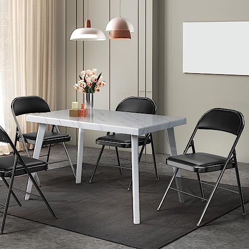 Vingli Folding Chairs With Padded Seats, Metal Frame With Pu Leather Seat & Back thumb #1