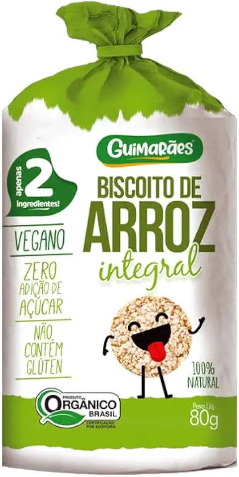 Biscoito de Arroz Integral Orgânico 80g