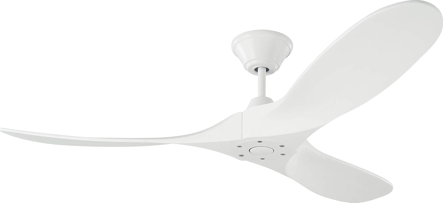 Monte Carlo 3MAVR52RZW Maverick II Energy Star 52" Outdoor Ceiling Fan with Remote Control, 3 Balsa Wood Blades, Matte White
