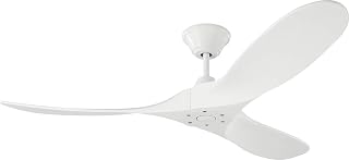 Monte Carlo 3MAVR52RZW Maverick II Energy Star 52" Outdoor Ceiling Fan with Remote Control, 3 Balsa Wood Blades, Matte White