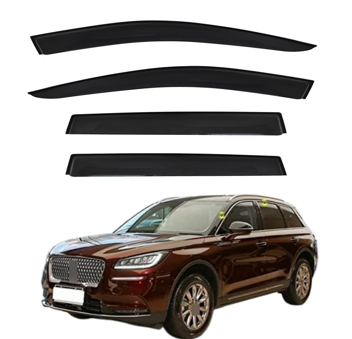 FENGJP Car Window Wind Deflectors for Lincoln Corsair 2020-2022, Window Wind Deflector Visor Rain Smoke Guards Automotive Accessories