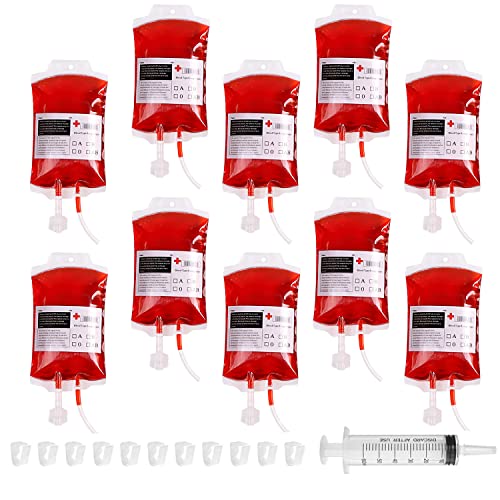 10 Sacchetti Sangue Per Bevande Halloween - Contenitori Riutilizzabili 350ml Per Feste Horror - Foto 6