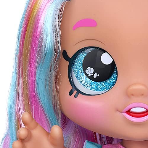 Kindi Kids Pearlina Summer Ice Cream Scented Big Sister Official 10 Inch Toddler Doll with Bobble Head, Big Glitter Eyes, Changeable Clothes and Removable Shoes