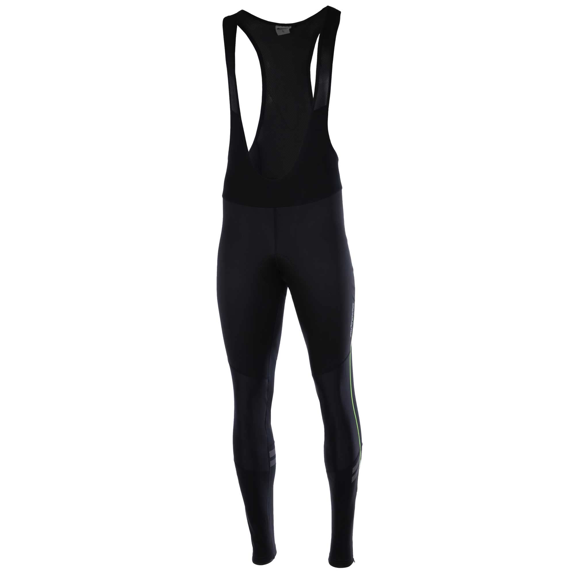 Airtracks Herren Winter Thermo Fahrradhose Lang mit Trägern Pro Line II Trägerhose BIB Radhose Träger Radlerhose gepolstert- Atmungsaktiv - Reflektoren