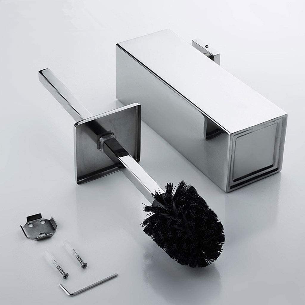 Escobillero Baño Escobilla Baño Portaescobillas De Baño Cuadrado De Acero Inoxidable Portaherramientas De Limpieza De Baño Con Escobilla De Baño Cepillo De Limpieza De Inodoro Escobilla WC Cepillo WC