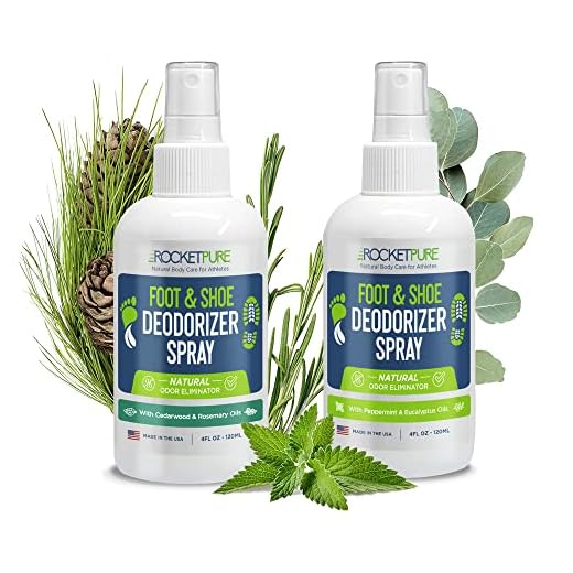 Rocket Pure Natural Shoe Deodorizer Spray & Foot Spray - Shoe Spray Deodorizer, Foot Spray Odor Eliminator Spray, Shoe Odor Eliminator, Foot Deodorant, Foot Odor Shoe Freshener (Cedar & Mint)