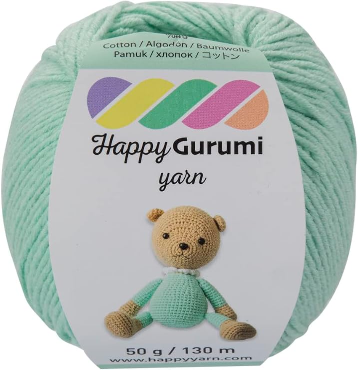 Gurumi Amigurumi Örgü İpi 50gr 130m Örgü İpi (Mint)