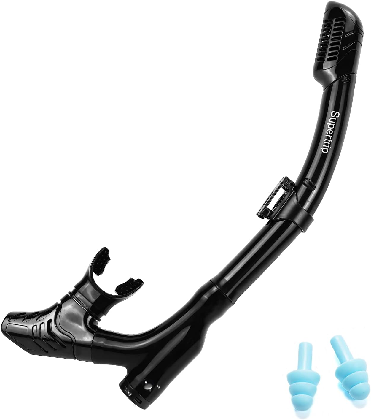 Supertrip Dry Snorkel Adult, Diving Freediving Snorkel Long Snorkeling Breathing Tube with Top Dry Valve and Food-Grade Silicone Mouthpiece for Adult Youth : Sports & Outdoors
