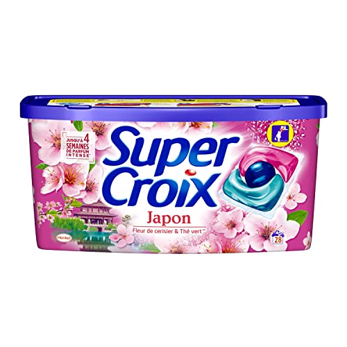 SUPER CROIX Trio-Caps Japon - 28 Lavages (28 doses) - Lessive en Capsules Cover