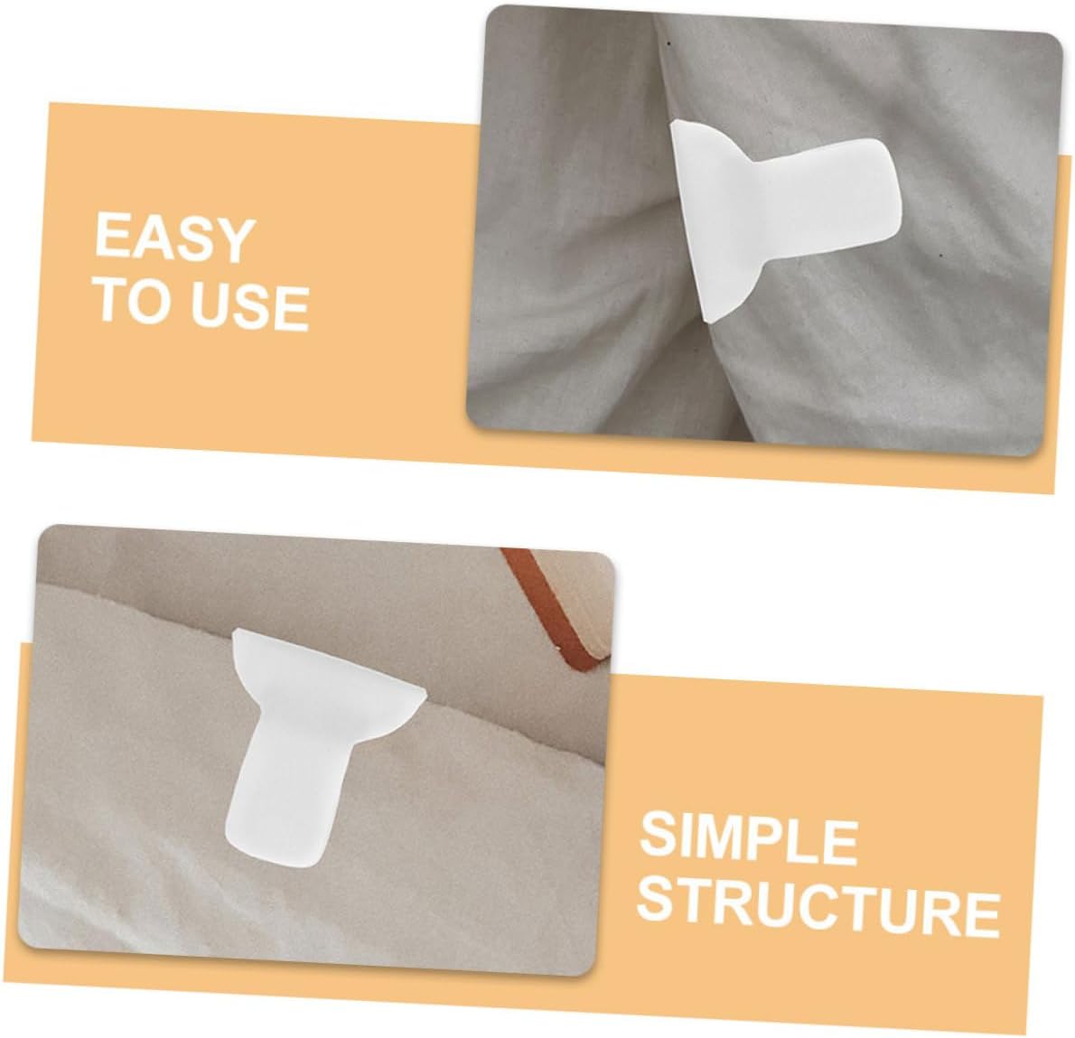 MAGICLULU 48pcs Comforter Clips Quilt Padded Clips Non-Slip Duvet Snaps Comforter Fixer