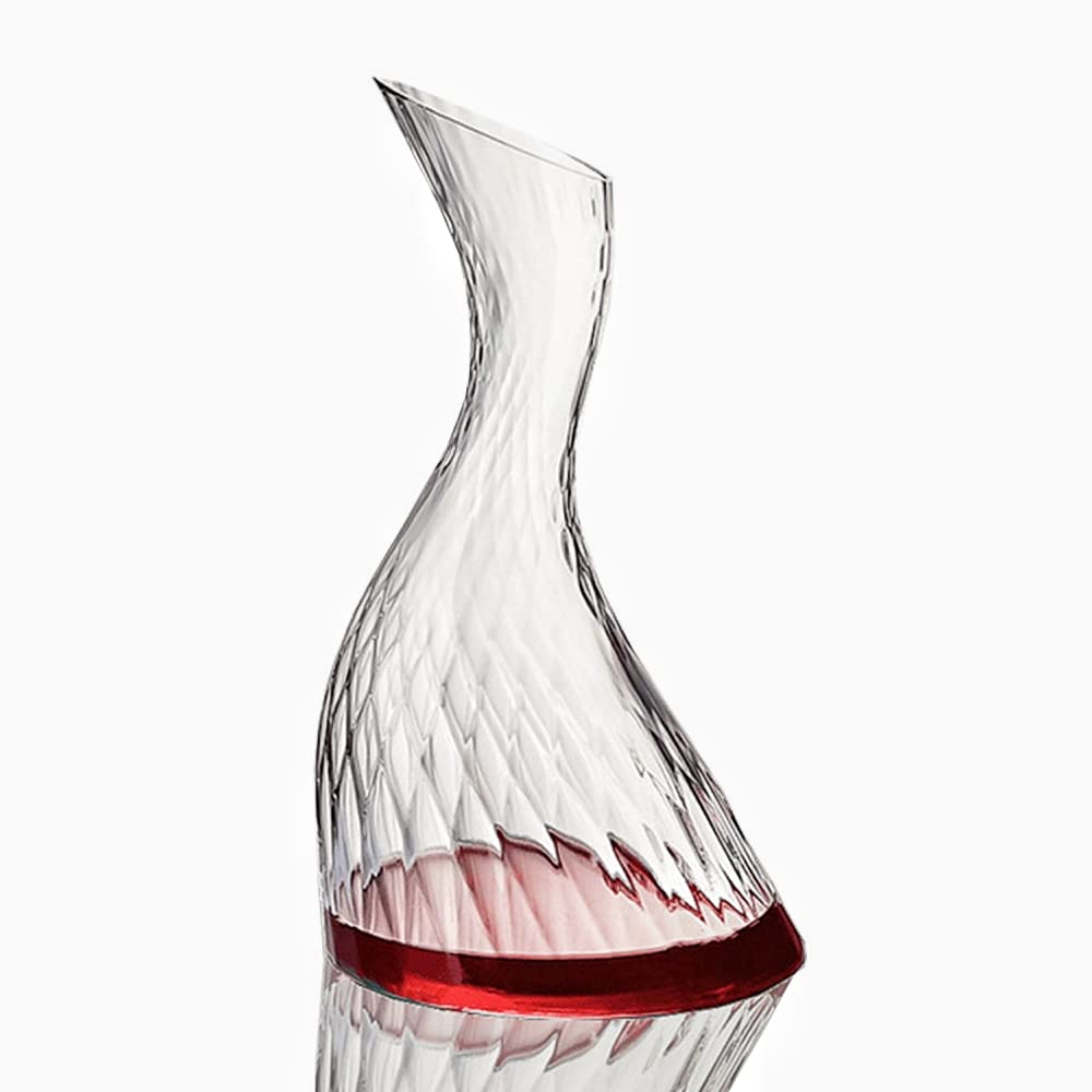 STARRY G Decantador de vino tinto, jarra de decantador de vino, Decantador para vino, Decantador de cisne de diamante, Decantador en forma de S, Decantador de cristal sin plomo de 1.5L para