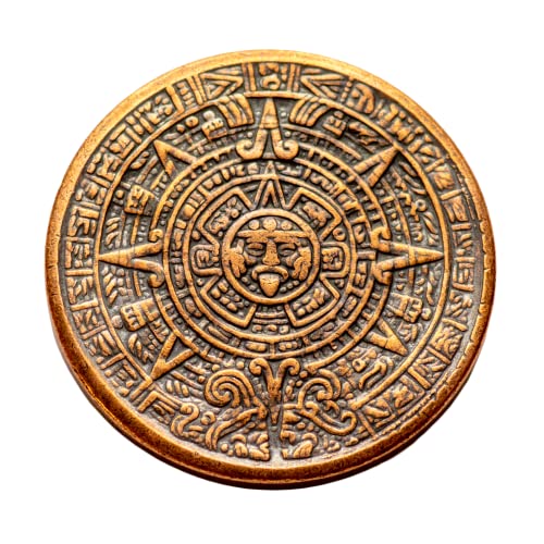 Moneda Aztec Sun Stone en Cobre miniatura 1