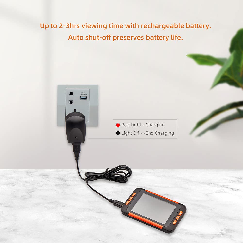 Lupa digital de vídeo portátil JOYWENG LCD, ayuda de lectura electrónica para visión baja, 9 cm