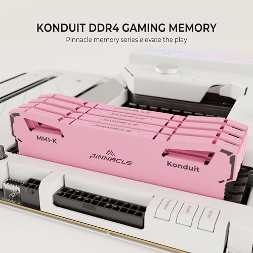 Image of Timetec Pinnacle Konduit 16GB DDR4 3200MHz PC4-25600 CL16-18-18-38 XMP2.0 Overclocking 1.35V Dual Rank Compatible for AMD and Intel Desktop Gaming PC Memory Module - Pink