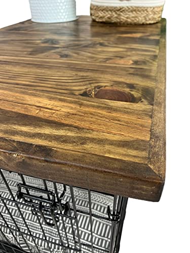 Handmade Wood kennel topper with safety lip, crate topper, Provincial stain, (19 x 30) Handmade Wood kennel topper with safety lip, crate topper, Provincial stain, (19 x 30)
