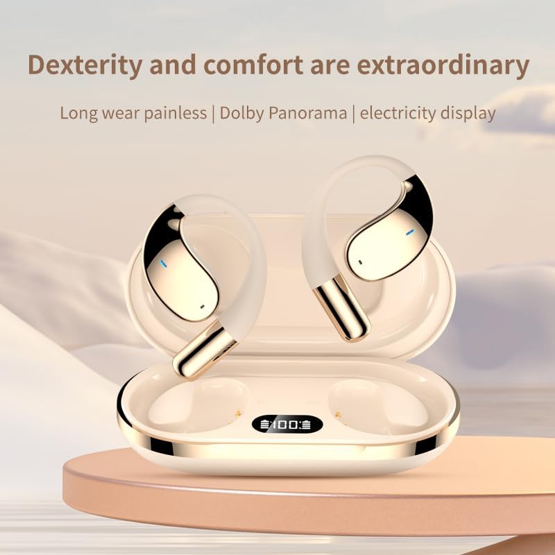 JUNJIEUNVO Q39 Earbuds in Charging Case with Battery Display