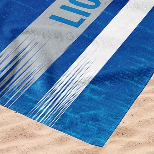 Image of Northwest NFL Detroit Lions Microfiber Beach Towel, 30 x 60 Inches - Quick Dry, Sand Resistant, Lightweight, Highly Absorbent, Blitz Design