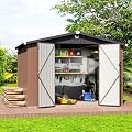 Metal Storage Shed,10x8 Outdoor Storage Building,Large Backyard Garden Sheds with Lockable Door,Waterproof Outside Storage Sheds with Locking Doors