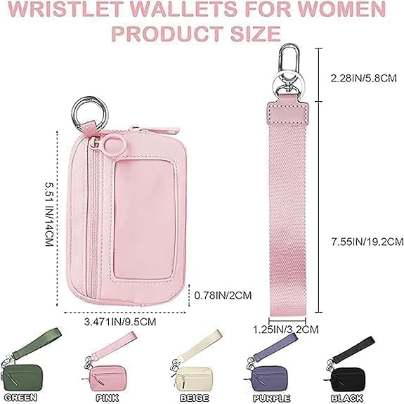 Commonlyto Wallet, The Wallet 2nd Gen, Waterproof Wristlet Wallets for Women, Zip Card Case with ID Window, Mini Zippered Coin Card Case (dark blue)4