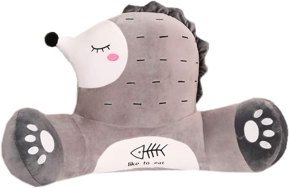 Cartoon Animals Plush Lumbar Back Pillow Cushion Soft Back Support Waist Pillow Office Chair Rest Reading Pillow Bed Rest Chair Pillow (Green Crocodile, 65CM/25.59inch)