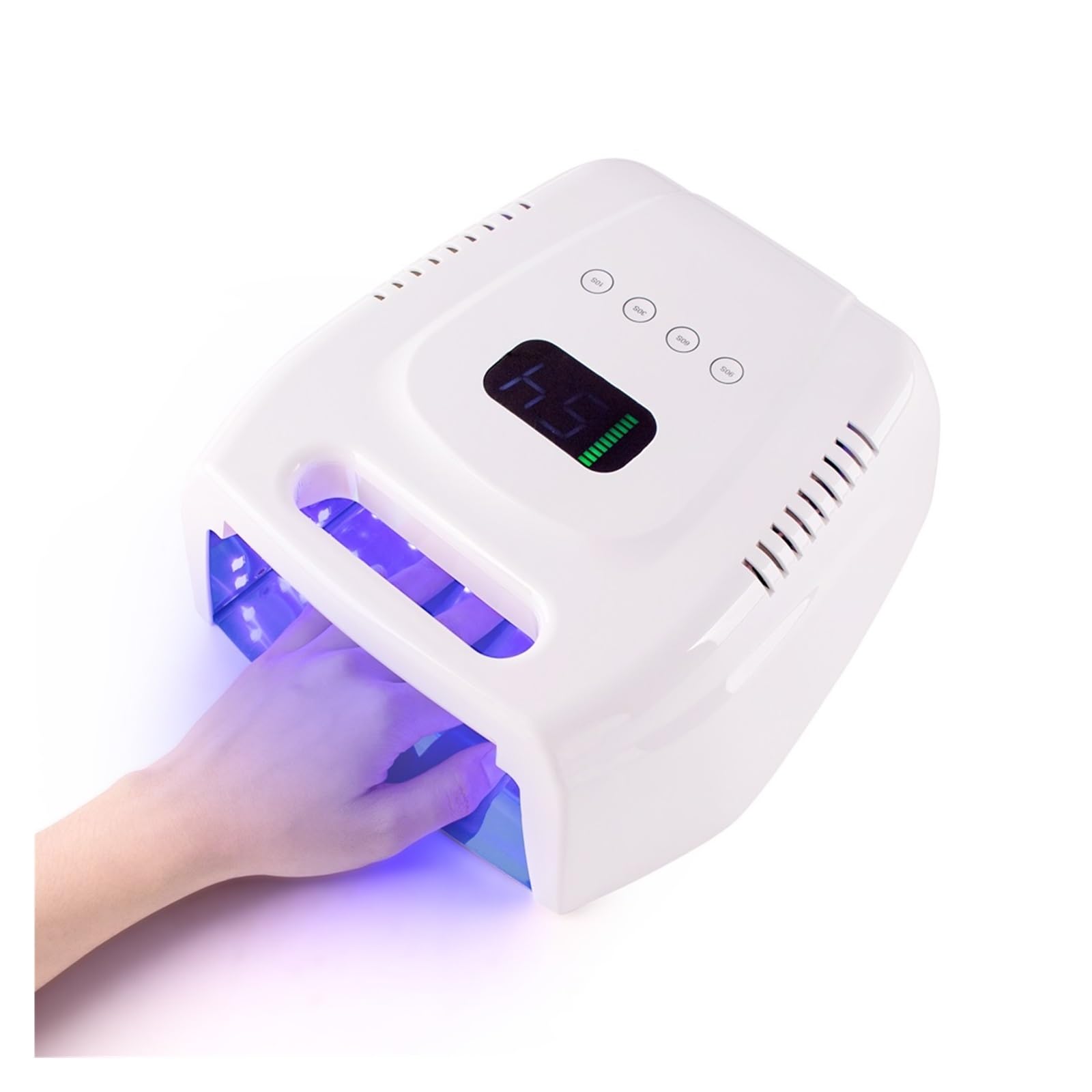Lampa UV do paznokci, Lampa LED UV do paznokci 96W ładowalna lampa bezprzewodowa suszarka żelu maszyna Manicure światło(Normal white)
