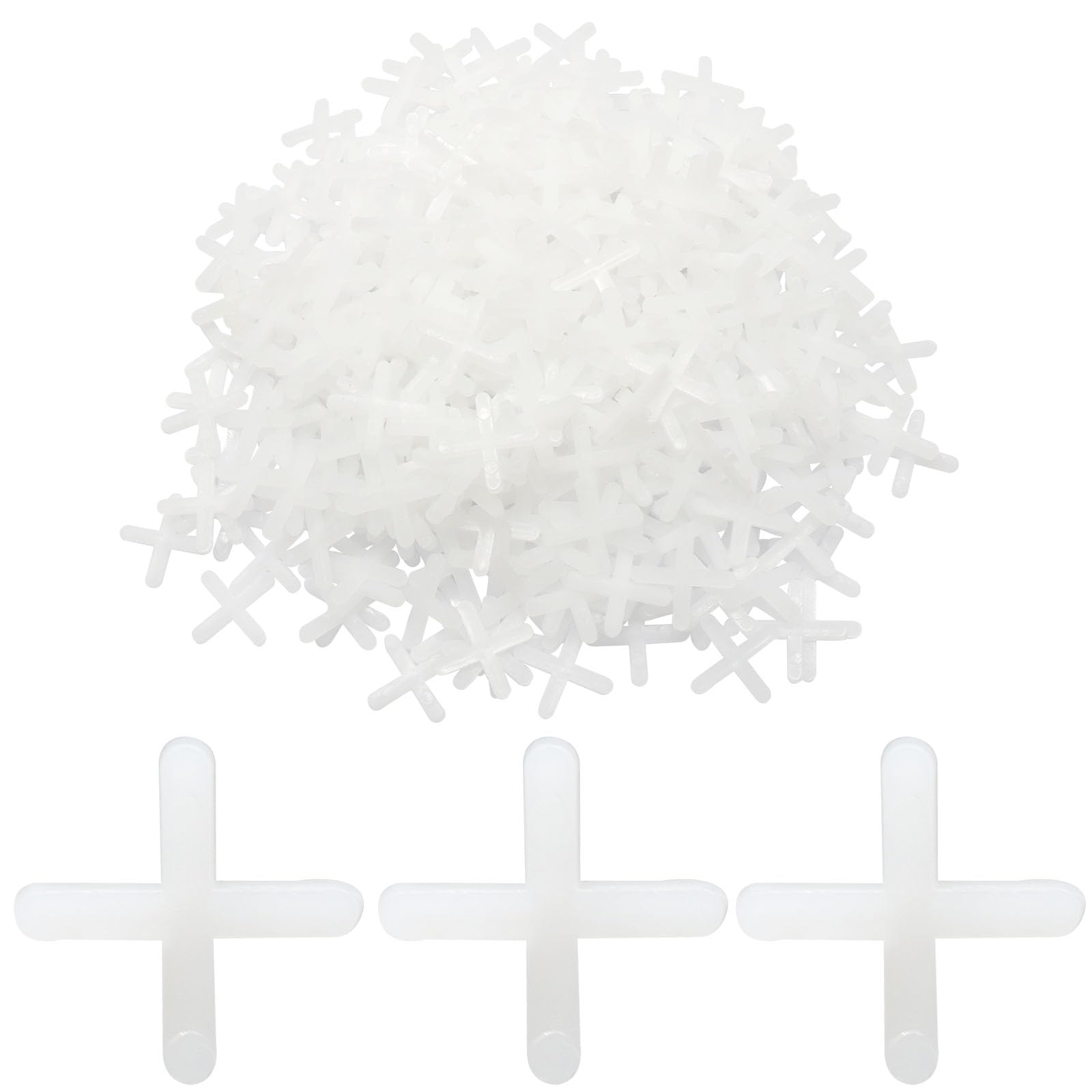 Photo 1 of OSVJE 1000 Pieces Wide Tile Spacers, Replaceable Levelers Wall Floor Cross Ceramic Tile, Stone Installation for Home Renovation/Builders (1/8 Inch)