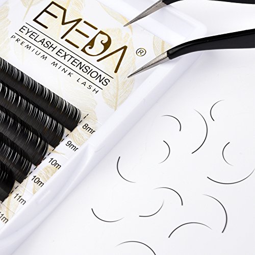 Eyelash Extensions 0.05 D Curl 8-15MM Mixed Tray Lash Extension .05 Silk Faux Mink Single Eye Lashes Supplies 05mm Thickness 8mm 9mm 10mm 11mm 12mm 13mm 14mm 15mm in A Tray Professional Salon Use