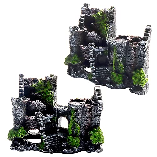 2 Pcs Large Castle Architecture Model Building Landscape House Mini Garden Figurines For Micro Train Landscape Railway Sand Table #TOP20