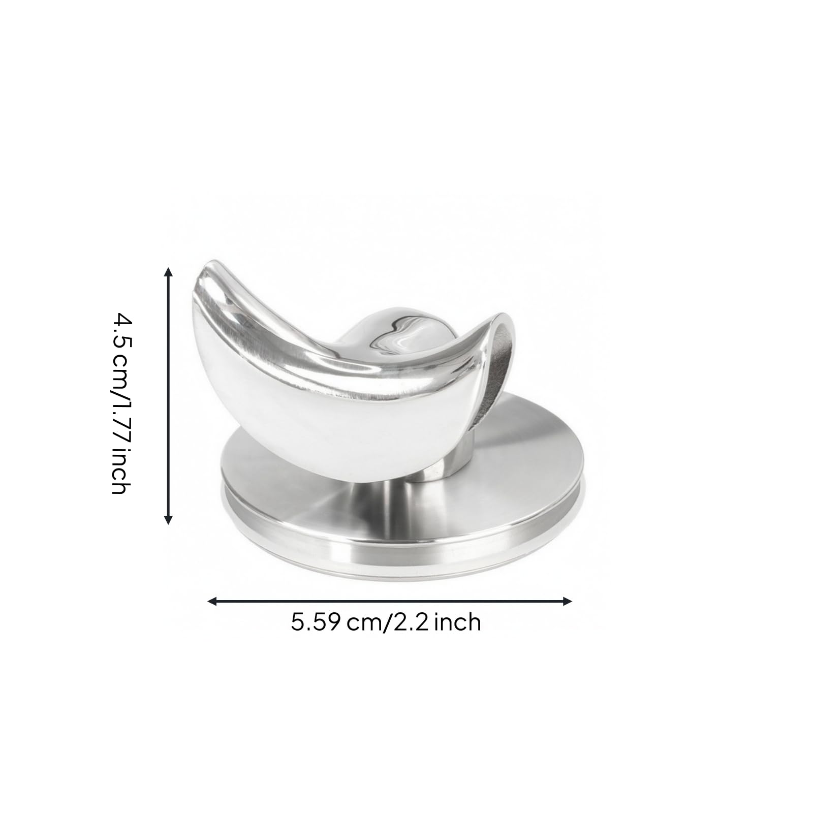 Amagogo Adattatore 54 Mm Mm Lucido | Base Rotonda Piatta, Acciaio Inox, Convertitore per Bocca Portafiltro, Casa, Doppio Beccuccio