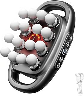 Morgela Deep Tissue Massager, 2025 New 16 Point Massager with 3 Modes & 30 Intensities Levels, Fascia Blaster for Knots, Back, Shoulders, Legs, Shoulders Body Muscle Pain Relief(Black,16-Head)