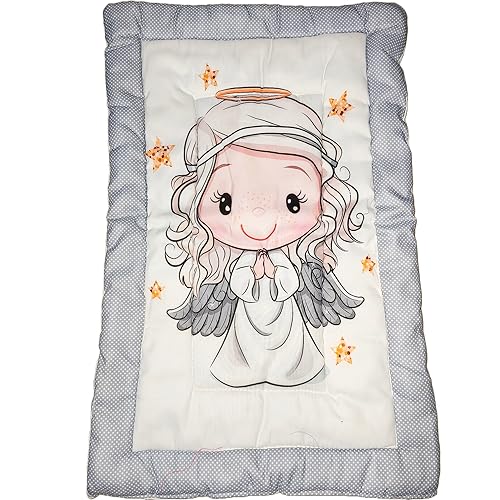 Image of FRIDO New Born Baby Godadi Pack of 5 Combo Set Soft Cotton godi| Godari | Baby Bed | Crib Sheet | Cartoon Mat Baby Godadi | Bedding Set |Multicolor(Set of 5) (Grey)