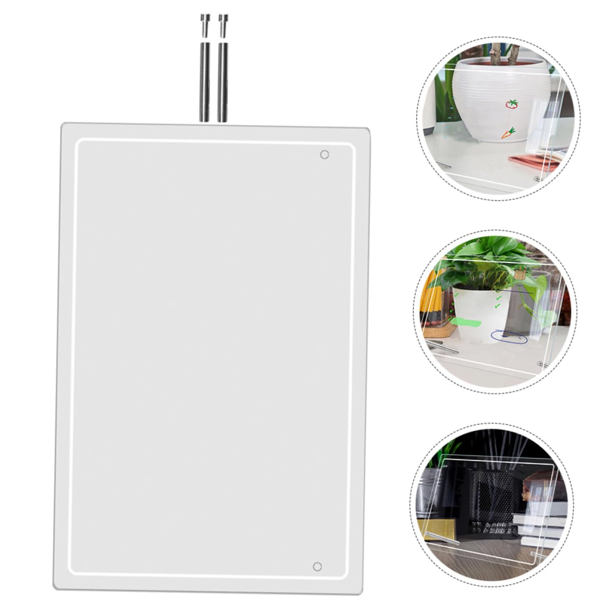 Acryl Notiztafeln 2 Stück Transparente Tisch Schreibtafeln Abwischbar