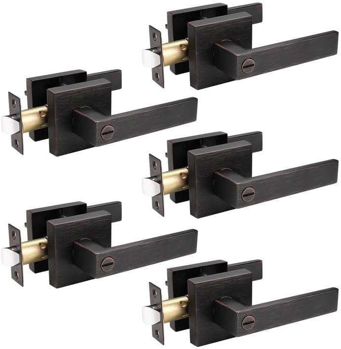 Probrico Brushed Bronze Interior Door Handle Levers