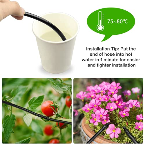 Jayee 100 Pack Drip Irrigation 1/4” Barbed Coupling Fittings, Barbed Connectors Fits Universal 1/4-Inch Drip Tubing, Irrigation Coupler For Drip Or Sprinkler System #TOP6