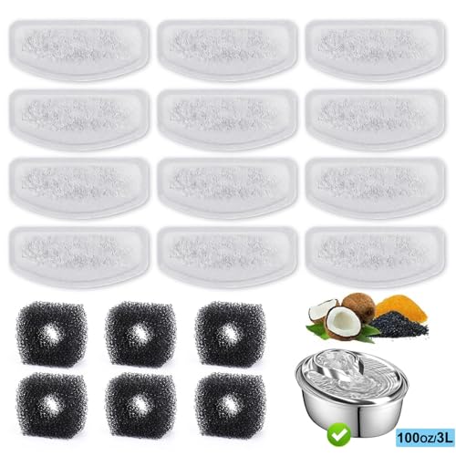 Piedras activadas para fuente de agua para gatos 18 piezas miniatura 2