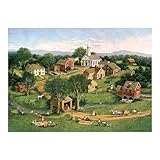 Cobble Hill 1000 Piece Puzzle - Picnic by The Bridge - Sample Poster Included