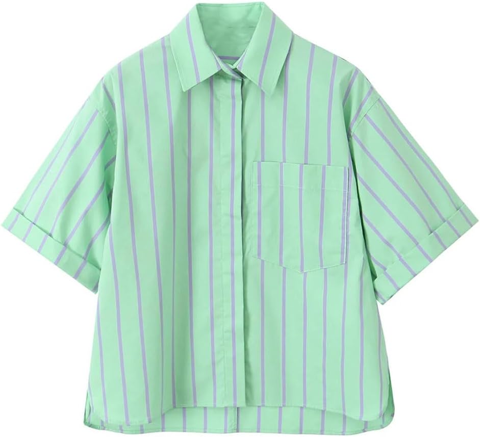 Women's Striped Short-Sleeved Shirt