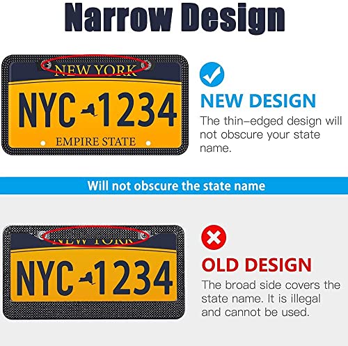 1Black Sparkle License Plate Frame, Luxury Glass Crystal Bling License Plate Frame For Women Cute, Thin Border Stainless Rhinestone Bedazzled Diamond License Plate Frame With Anti Theft Screw Caps #TOP1