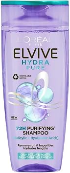 L'Oreal Elvive Hydra Pure Shampoo - 250ml Hydration for Healthy Hair